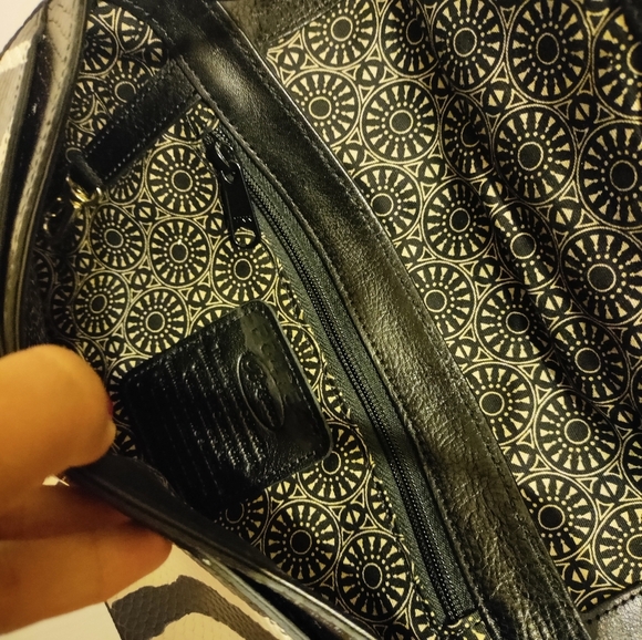 BRIGHTON AFRICA STORIES TARINA ZEBRA PRINT SNAKE EMBOSSED CELL PHONE HAN… - Picture 12 of 12